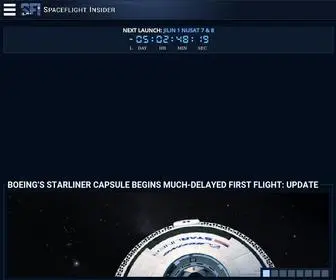 Spaceflightinsider.com(SpaceFlight Insider) Screenshot
