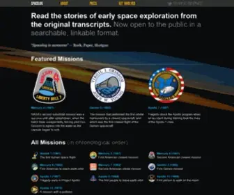 Spacelog.org(Space exploration stories from the original transcripts) Screenshot