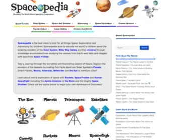 Spaceopedia.com(The World's Best Space Site For Children) Screenshot