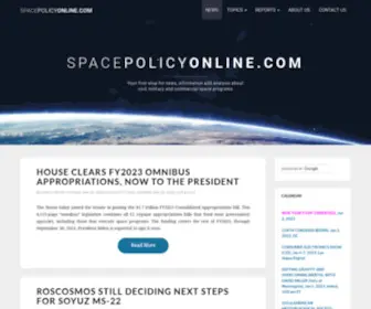 Spacepolicyonline.com(Your first stop for news) Screenshot