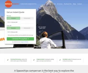 Spaceshipsrentals.co.nz(Spaceships campervan hire NZ) Screenshot
