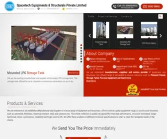 Spacetechequipments.com(Spacetech Equipments & Structurals Private Limited) Screenshot