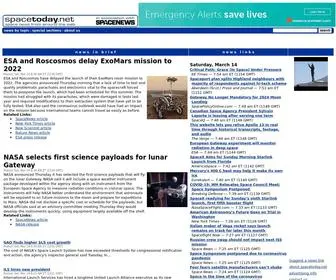 Spacetoday.net(Space news from around the web) Screenshot