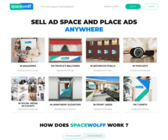 Spacewolff.com(Advertising made easy. Spacewolff) Screenshot