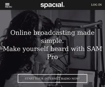 Spacial.com(Internet Radio Broadcasting Software Solution Online) Screenshot