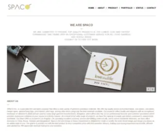 Spaco-INC.com(MANUFACTURES THE HIGHEST QUALITY GARMENT LABELS) Screenshot