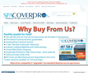 Spacoverpro.com(Hot Tub and Spa) Screenshot