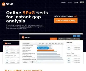 Spag.com(Offers practice KS1 & KS2 SATs grammar & punctuation tests. Each practice SPAG test) Screenshot
