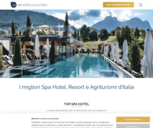 Spahotelscollection.it(I migliori Spa Hotel in un unico sito) Screenshot