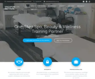 Spainstitute.com.sg(Spa, Beauty and Wellness Training Partner) Screenshot