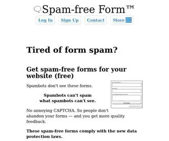 Spamfreeform.com(Spam-free Form) Screenshot