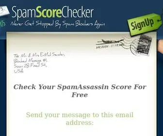 Spamscorechecker.com(For enquiries) Screenshot