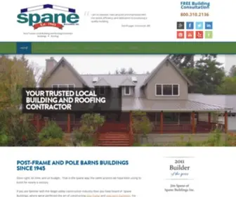 Spane.com(Post Frame Building Construction and Pole Barn Contractor in the Skagit Valley) Screenshot