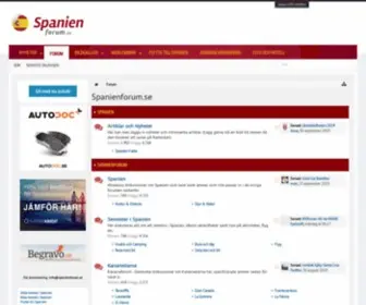 Spanienforum.se(Sveriges största forum om Spanien. Ta del av diskussioner om resor) Screenshot