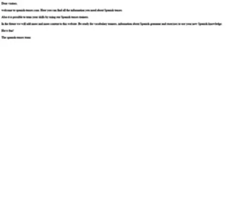 Spanish-Tenses.com(Spanish Tenses) Screenshot
