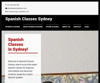 Spanishclassessydney.com(Spanish Classes Sydney) Screenshot