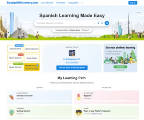 Spanishdict.com(English to Spanish Translation) Screenshot
