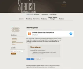 Spanishgrammarlessons.com(Learn Spanish Grammar) Screenshot