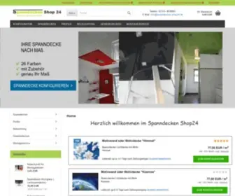 Spanndecken-Shop24.de(Lust auf Spanndecken) Screenshot