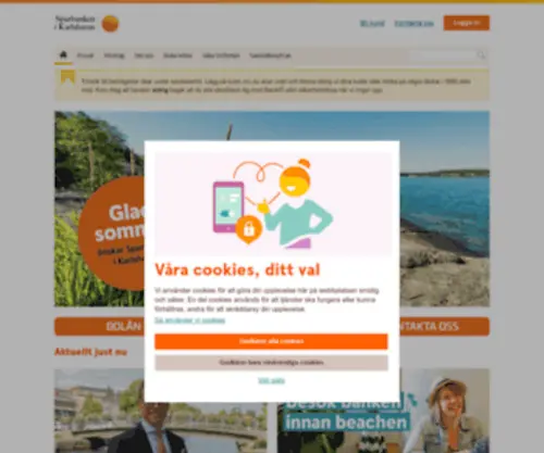 Sparbankenikarlshamn.se(Bank, rådgivning och smarta tjänster för en hållbar ekonomi) Screenshot