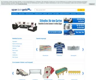 Spardeingeld.de(Per Mausklick Geld sparen durch Shop) Screenshot