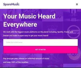 Sparemusic.com(Upload your music to Spotify) Screenshot
