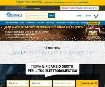 Spareparty.com(SpareParty propone accessori e ricambi per elettrodomestici delle migliori marche) Screenshot