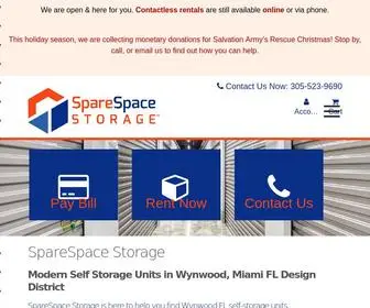 Sparespace.com(Storage Units in Miami FL's Wynwood Area) Screenshot