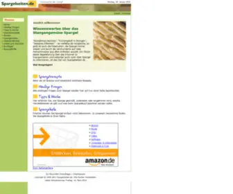 Spargelseiten.de(Informationen zum Spargel) Screenshot
