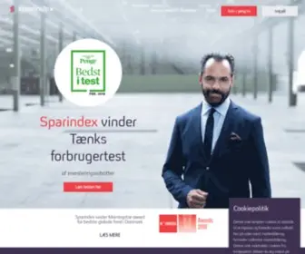 Sparindex.dk(Ny digital platform til index) Screenshot
