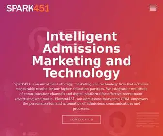 Spark451.com(Higher Education Marketing) Screenshot