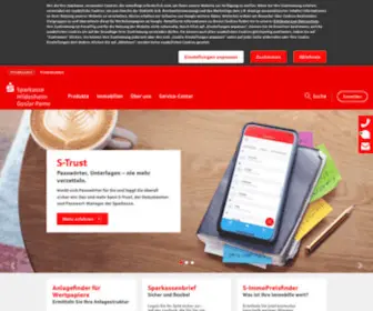 Sparkasse-HGP.de(Sparkasse Hildesheim Goslar Peine) Screenshot