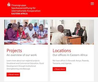 Sparkassenstiftung-Easternafrica.org(Ist in der Finanzsektorentwicklung tätig und fördert Mikrofinanz und KMU) Screenshot