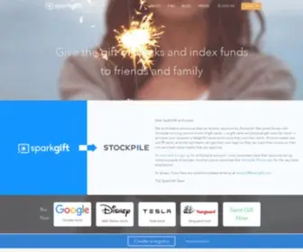 Sparkgift.com(Stock gifts) Screenshot