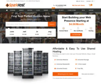 Sparkhost.in(SparkHost India (P) Ltd) Screenshot