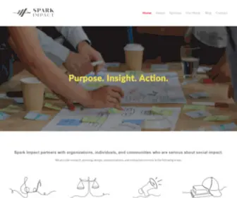 Sparkimpact.com(Purpose, Insight, Action, Impact) Screenshot