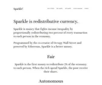 Sparkle.money(If Occupy Created Bitcoin) Screenshot