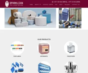 Sparkleanglobal.com(Kitchen Cleaning Accessories and Detergent Supplier in UAE) Screenshot