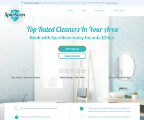 Sparkleencleaners.com(At Sparkleen our approach) Screenshot