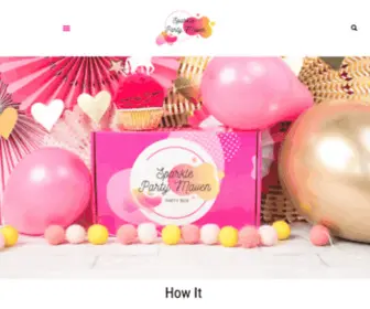 Sparklepartymaven.com(Monthly Party Subscription Box) Screenshot