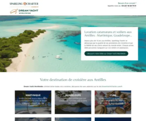 Sparkling-Charter.com(Caribbean Yacht Charter) Screenshot