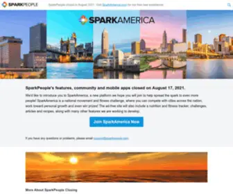 Sparkpeople.com(Join SparkAmerica) Screenshot