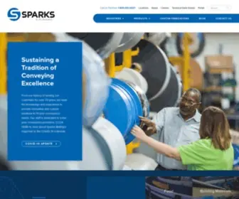 Sparksbelting.com(Conveyor Belts & Motorized Pulleys) Screenshot