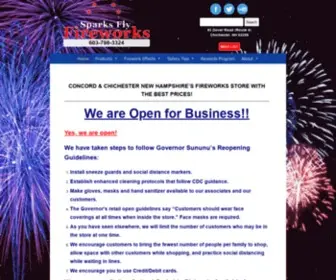 Sparksflyfireworks.com(New Hampshire Fireworks Store with the Best Prices) Screenshot