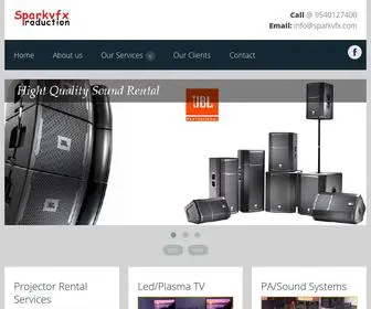 SparkvFX.co.in(Event Equipment Rental Services in Delhi/Ncr) Screenshot