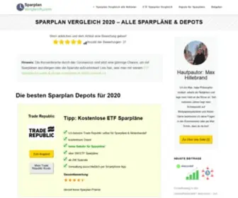 Sparplan-Vergleich.com(Sparplan Vergleich 2020) Screenshot