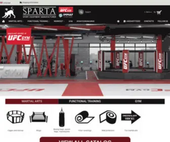 Spartaequip.com(Punch bags Punch rings MMA cages Wrestling carpets and tatami buy) Screenshot