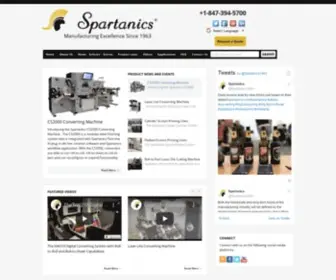 Spartanics.com(Manufacturing Excellence Since 1963) Screenshot