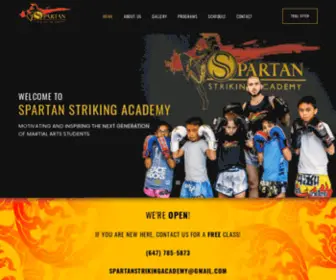 Spartanstrikingacademy.com(Spartan Striking Academy) Screenshot