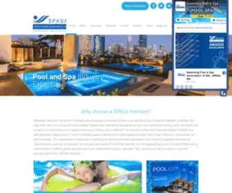 Spasawa.com.au(Swimming Pool and Spas Association of WA) Screenshot